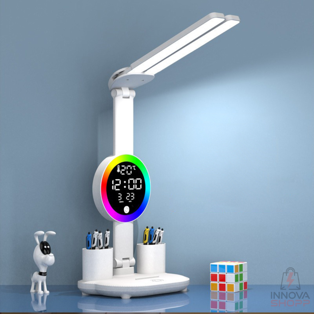 LÁMPARA DIGITAL CON LUZ LED Y VENTILADOR