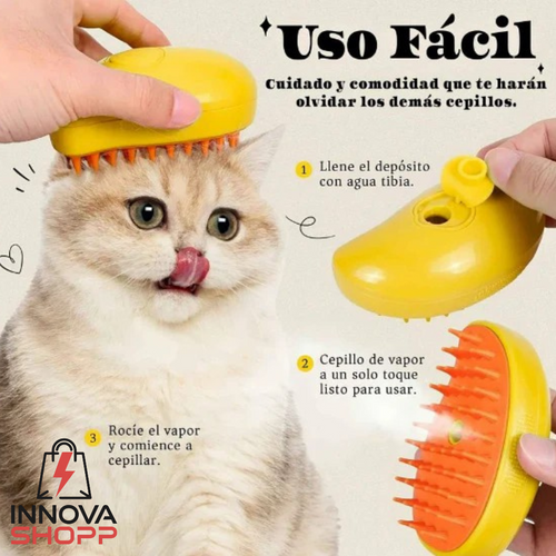 CEPILLO DE VAPOR 3 EN 1 PARA MASCOTAS