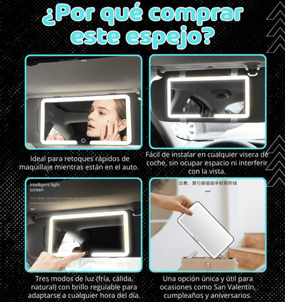 ESPEJO LUZ LED PARA AUTO