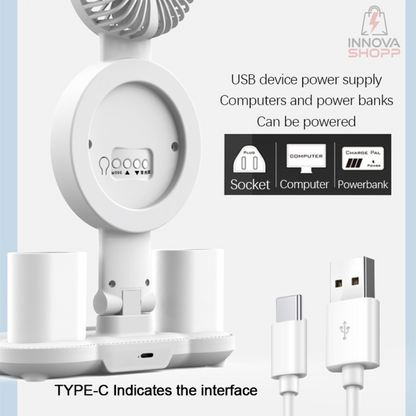 LÁMPARA DIGITAL  CON LUZ LED Y VENTILADOR