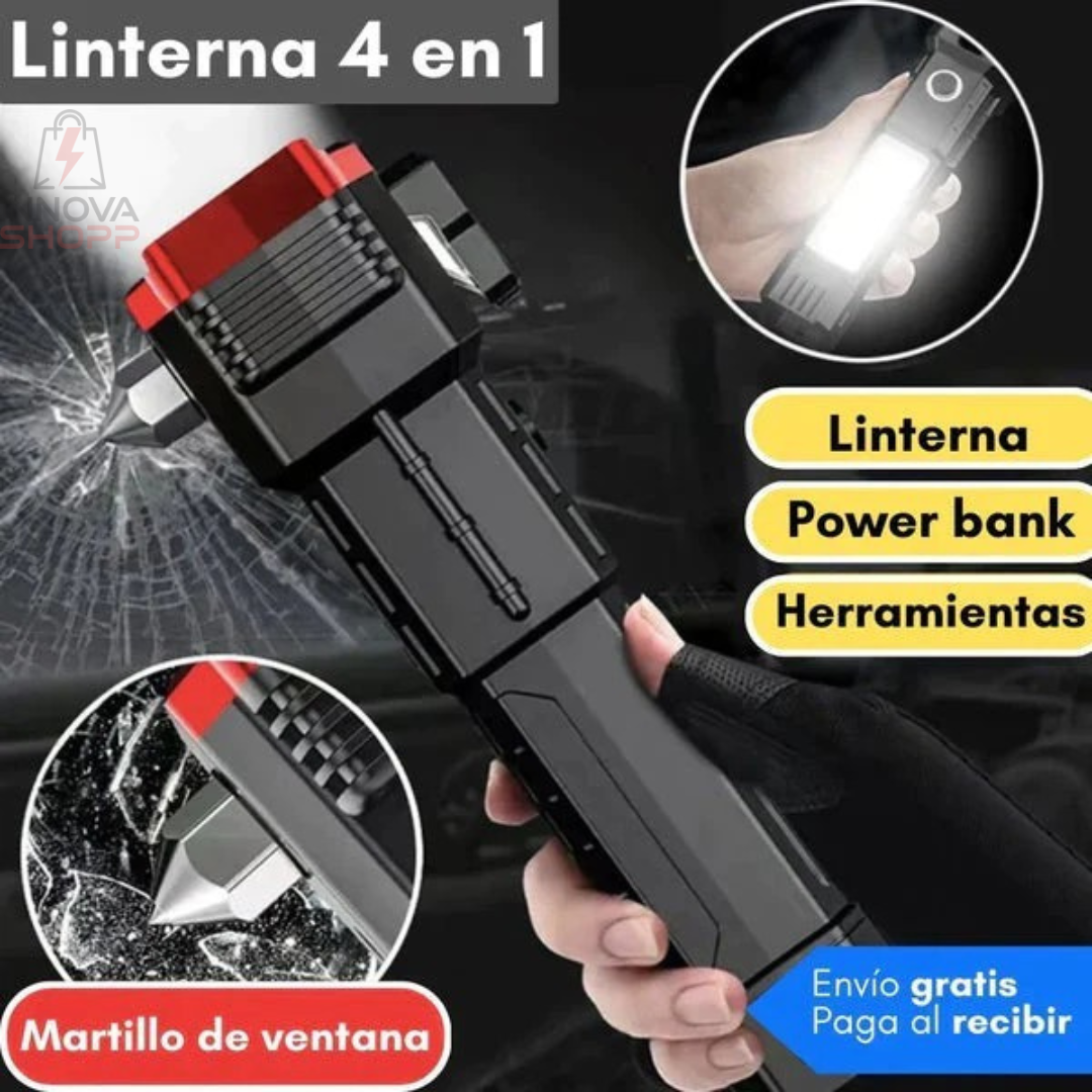 LINTERNA INDESTRUCTIBLE Y POTENTE 5 EN 1