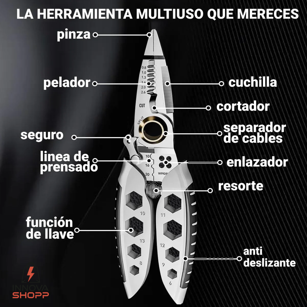 ALICATE DE ELECTRICISTA MULTIFUNCIONAL | “Haz tu trabajo con precisión, sin estrés ni herramientas de más.”