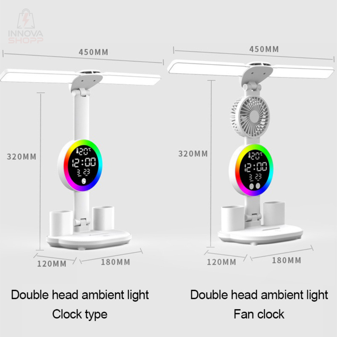 LÁMPARA DIGITAL  CON LUZ LED Y VENTILADOR