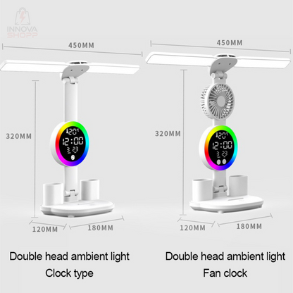 LÁMPARA DIGITAL  CON LUZ LED Y VENTILADOR